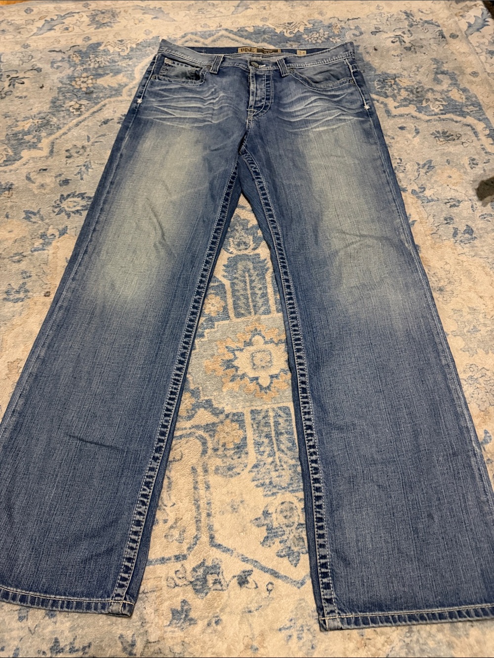BKE Men's Light Blue Bootcut Jeans